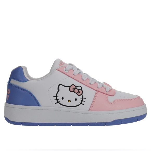 Hello Kitty White Pink & Blue Low-Top Sanrio Licensed Sneakers Size 8 NWT - Picture 7 of 16